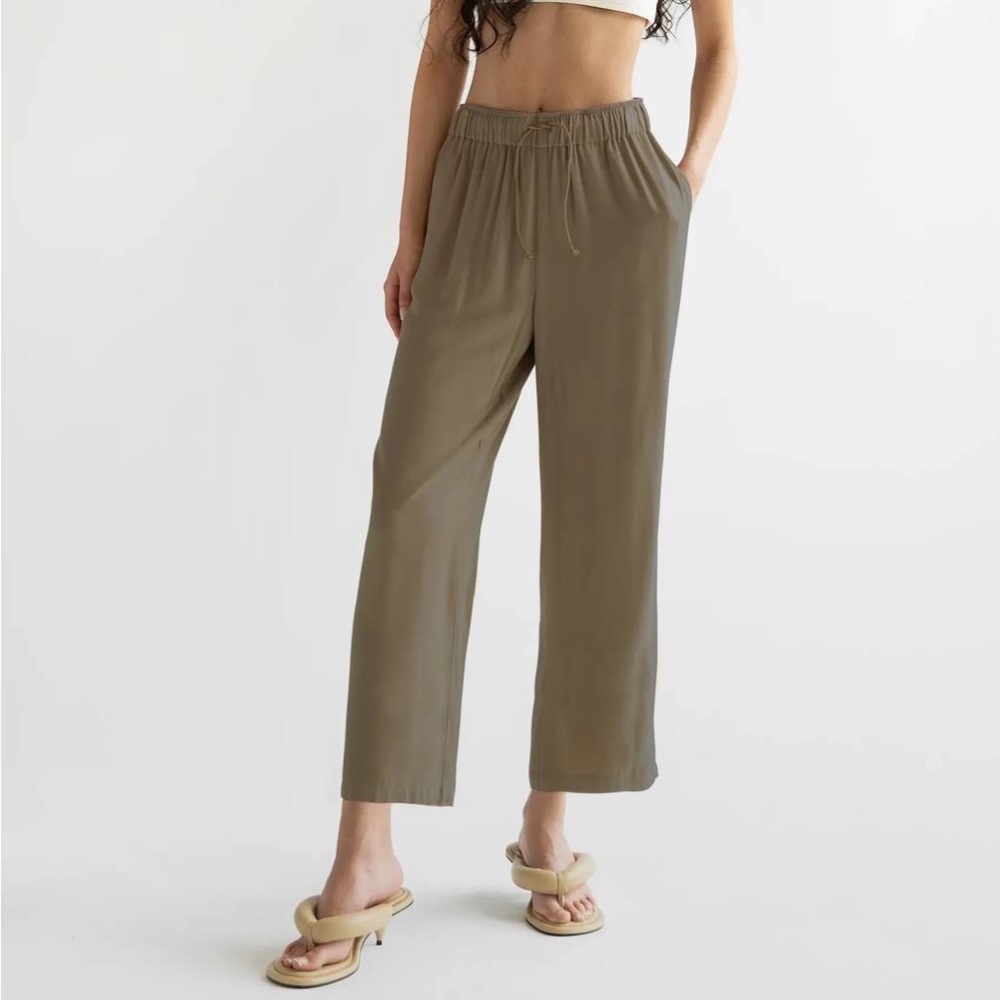 OAK + FORT Twill High Waisted Pants